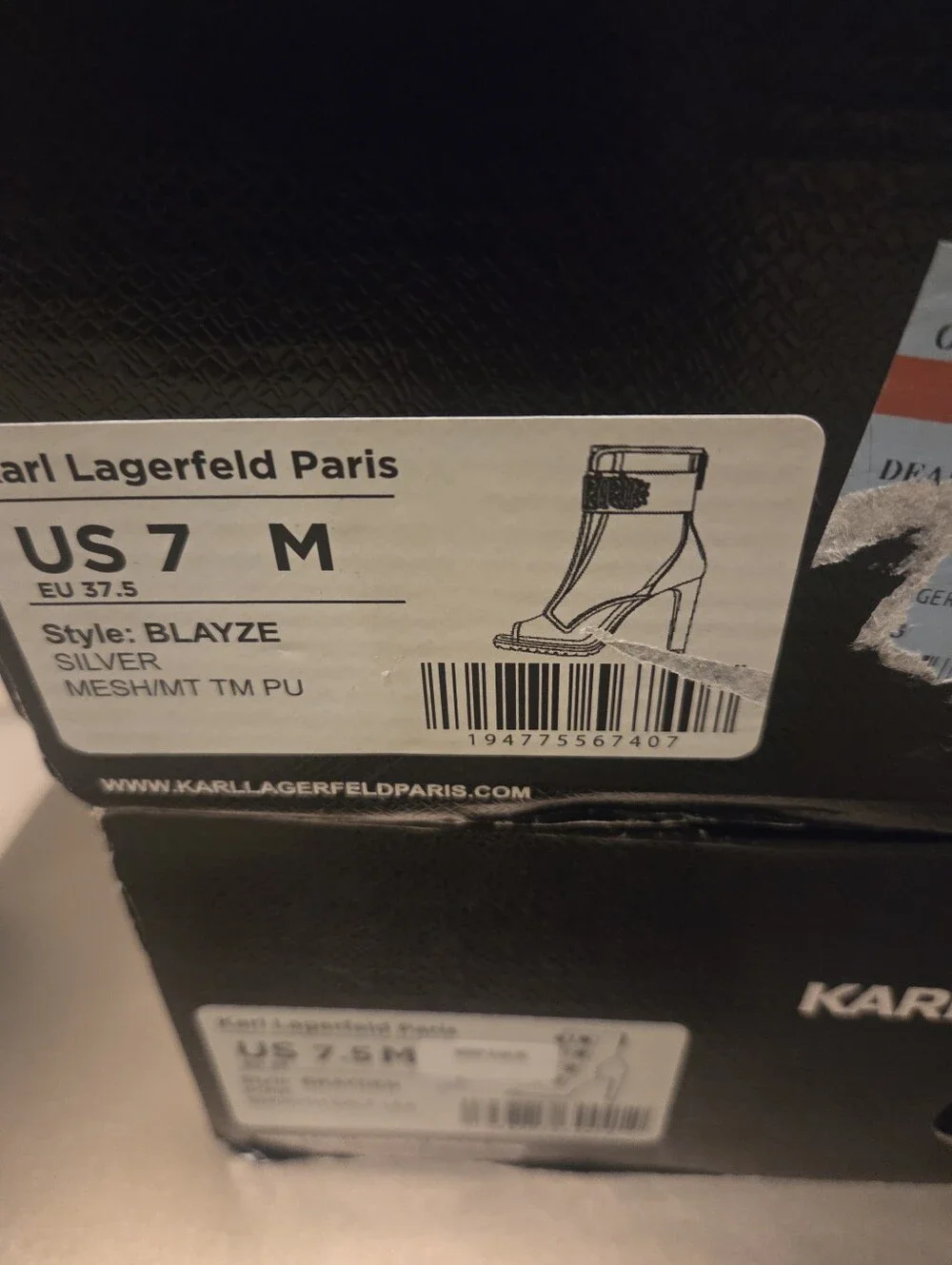 Karl Lagerfeld Paris Blayze Pewter Peep Toe